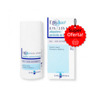 EPIDUO gel adapaleno 0.1% + peróxido de benzoilo al 2.5% GALDERMA 30g