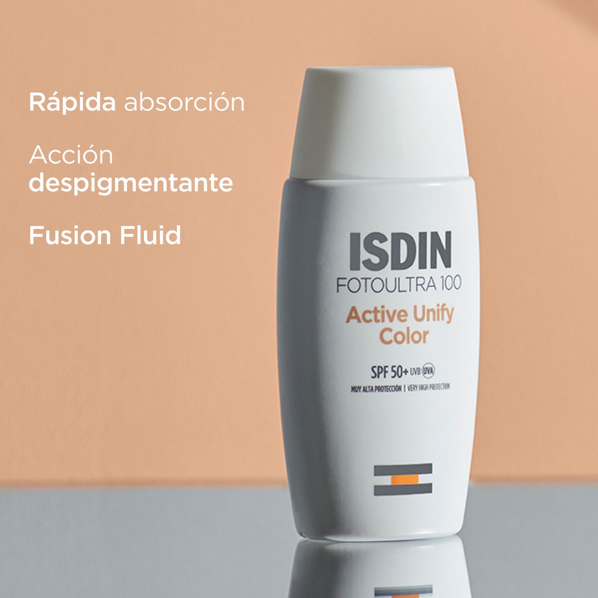 FotoUltra 100 ISDIN Active Unify  COLOR Fusion Fluid SPF50+ 50mL - Imagen 5