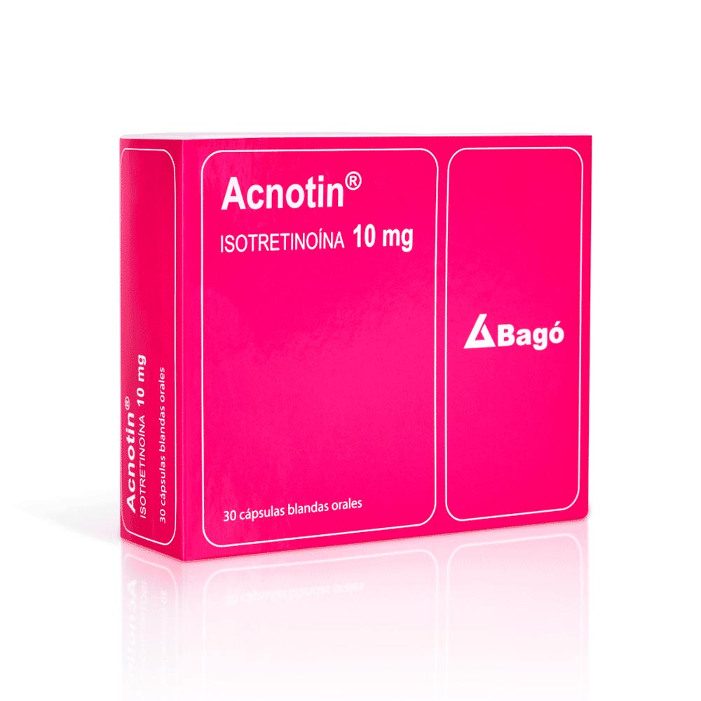 ACNOTIN (Isotretinoína) cápsulas blandas de 10mg (BAGÓ) caja de 30 cápsulas - Imagen 2