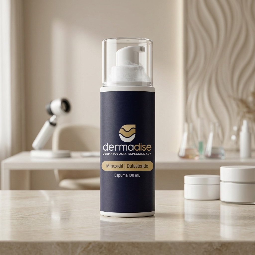 Espuma capilar Minoxidil 5% + dutasteride al 0.05% DERMADISE frasco de 100ml - Imagen 3